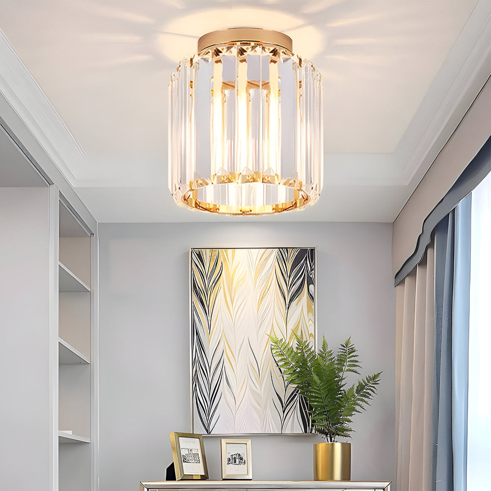 Crystalon Loftlampe – Moderne Minimalistisk Loftlampe med Krystaldetaljer