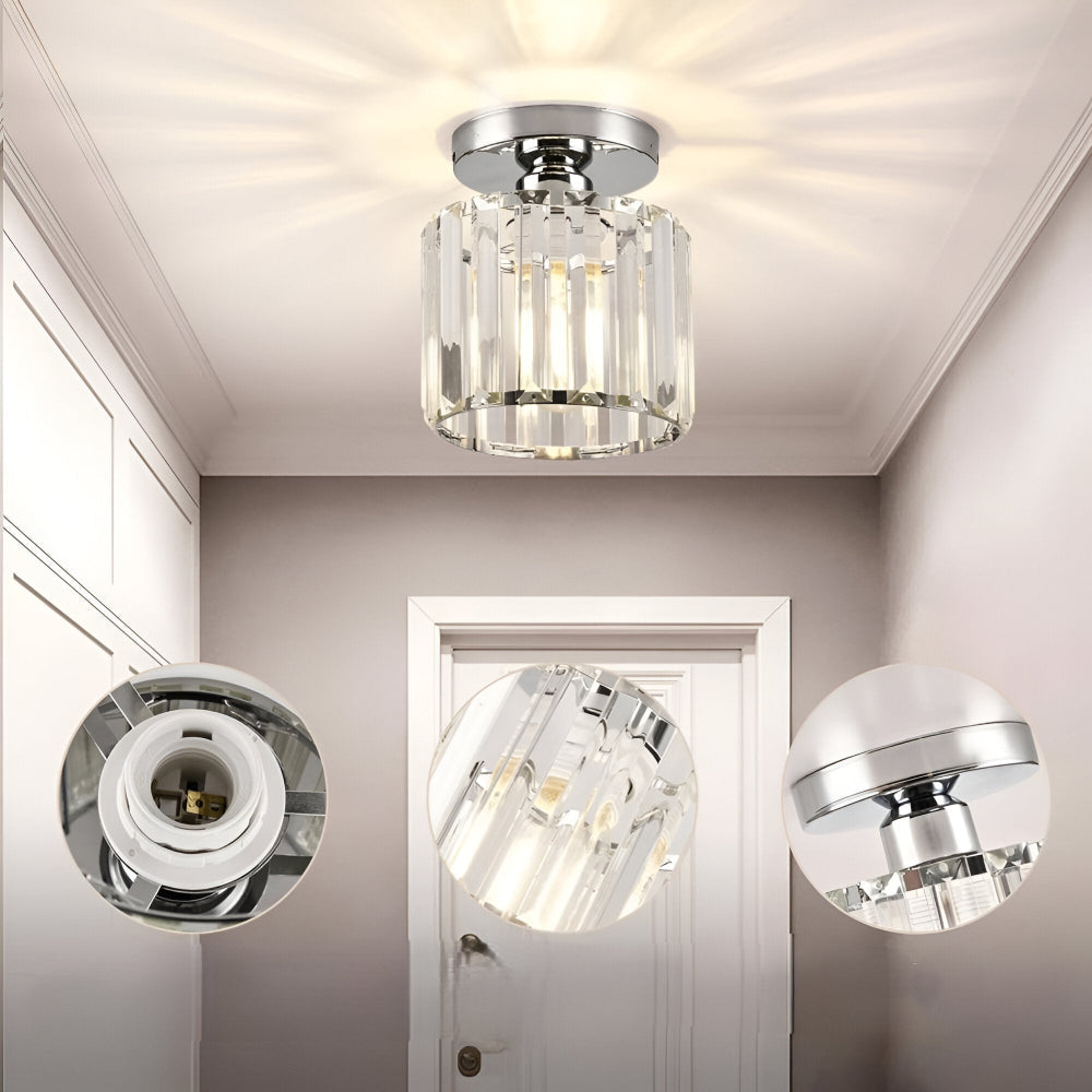 Crystalon Loftlampe – Moderne Minimalistisk Loftlampe med Krystaldetaljer
