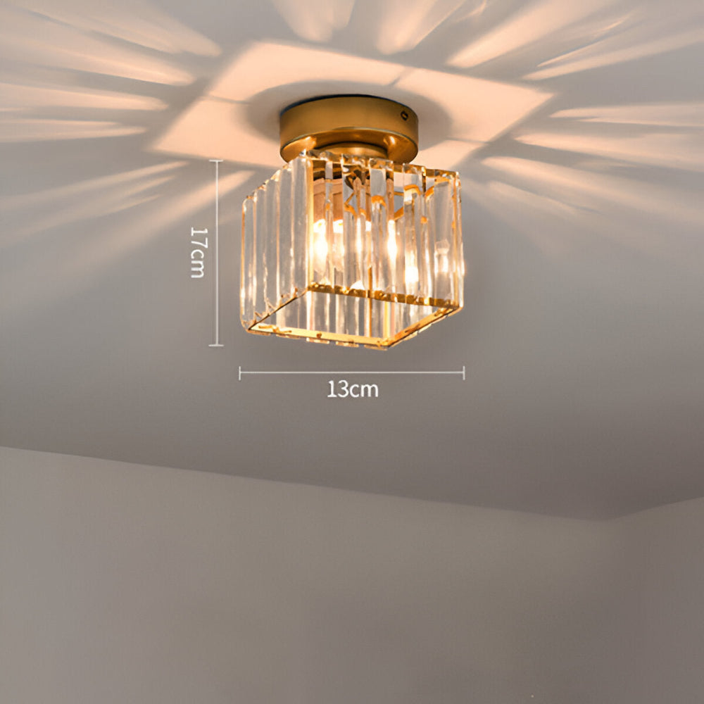 Crystalon Loftlampe – Moderne Minimalistisk Loftlampe med Krystaldetaljer