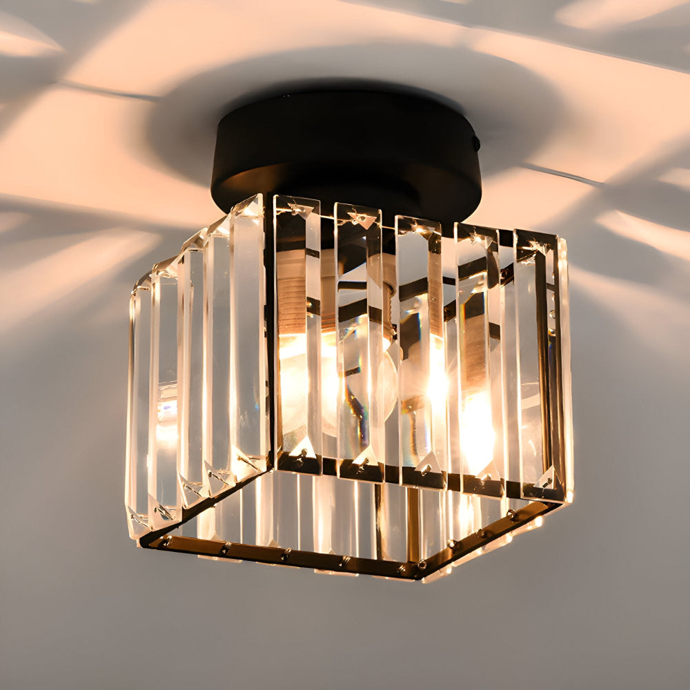 Crystalon Loftlampe – Moderne Minimalistisk Loftlampe med Krystaldetaljer