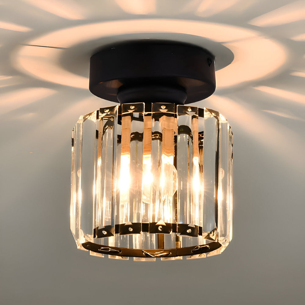 Crystalon Loftlampe – Moderne Minimalistisk Loftlampe med Krystaldetaljer