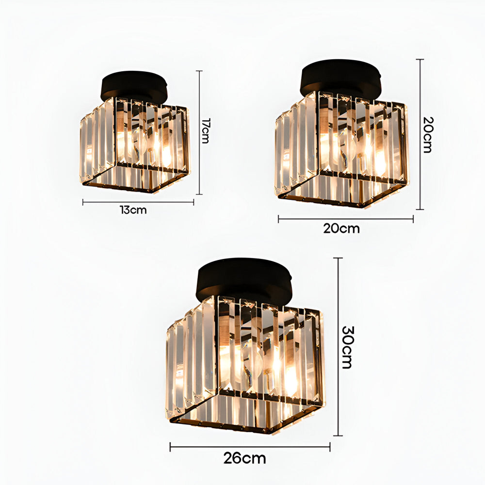 Crystalon Loftlampe – Moderne Minimalistisk Loftlampe med Krystaldetaljer