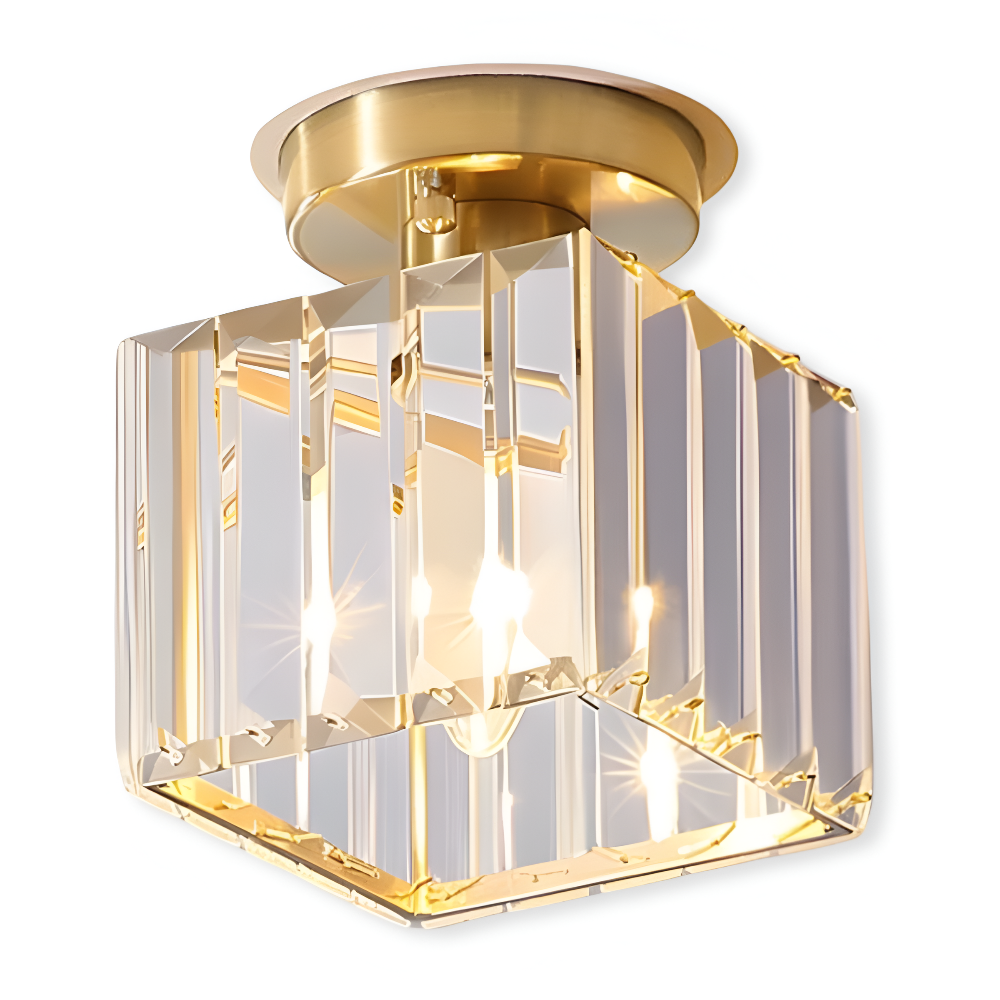 Crystalon Loftlampe – Moderne Minimalistisk Loftlampe med Krystaldetaljer