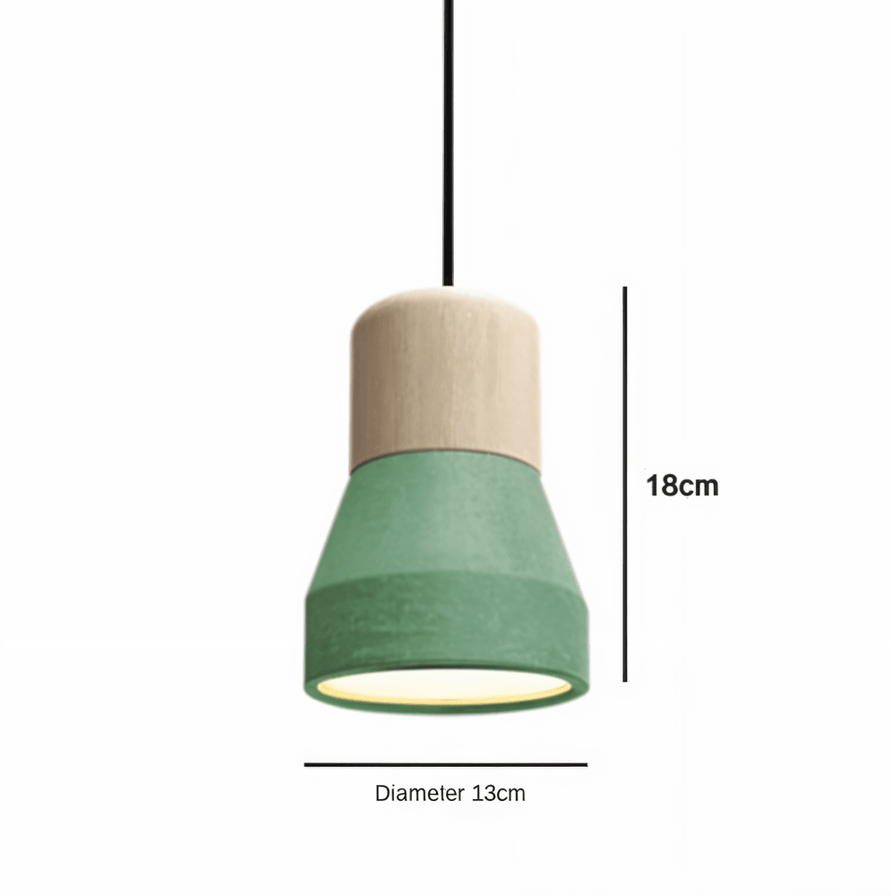 Concrea – Loftlampe i Beton med Trædetaljer