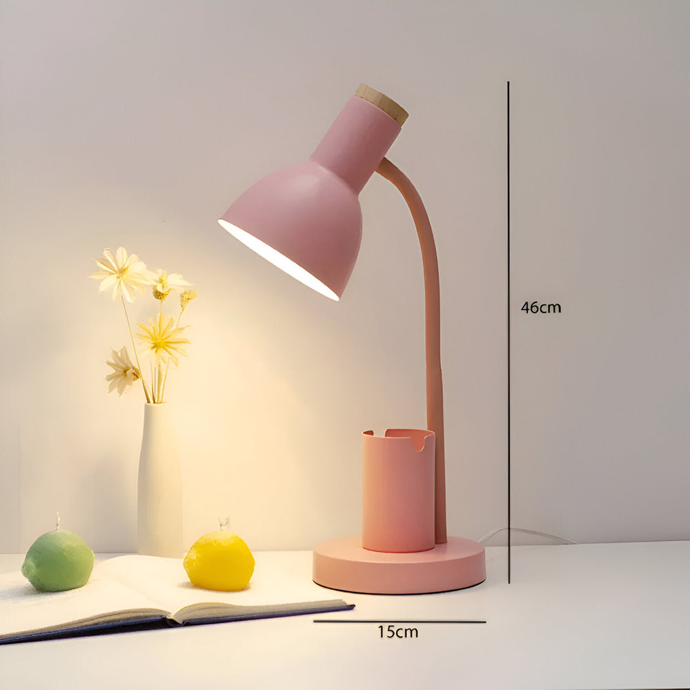 Penluxa – Modern Nordisk Bordslampa med Pennhållare och LED-belysning