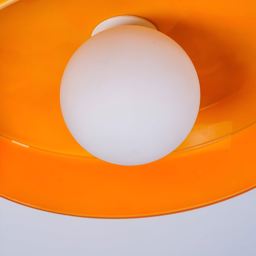 Solvéra – Nordisk Loftlampe i Glas med Orange Design