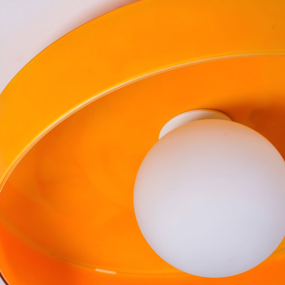 Solvéra – Nordisk Loftlampe i Glas med Orange Design