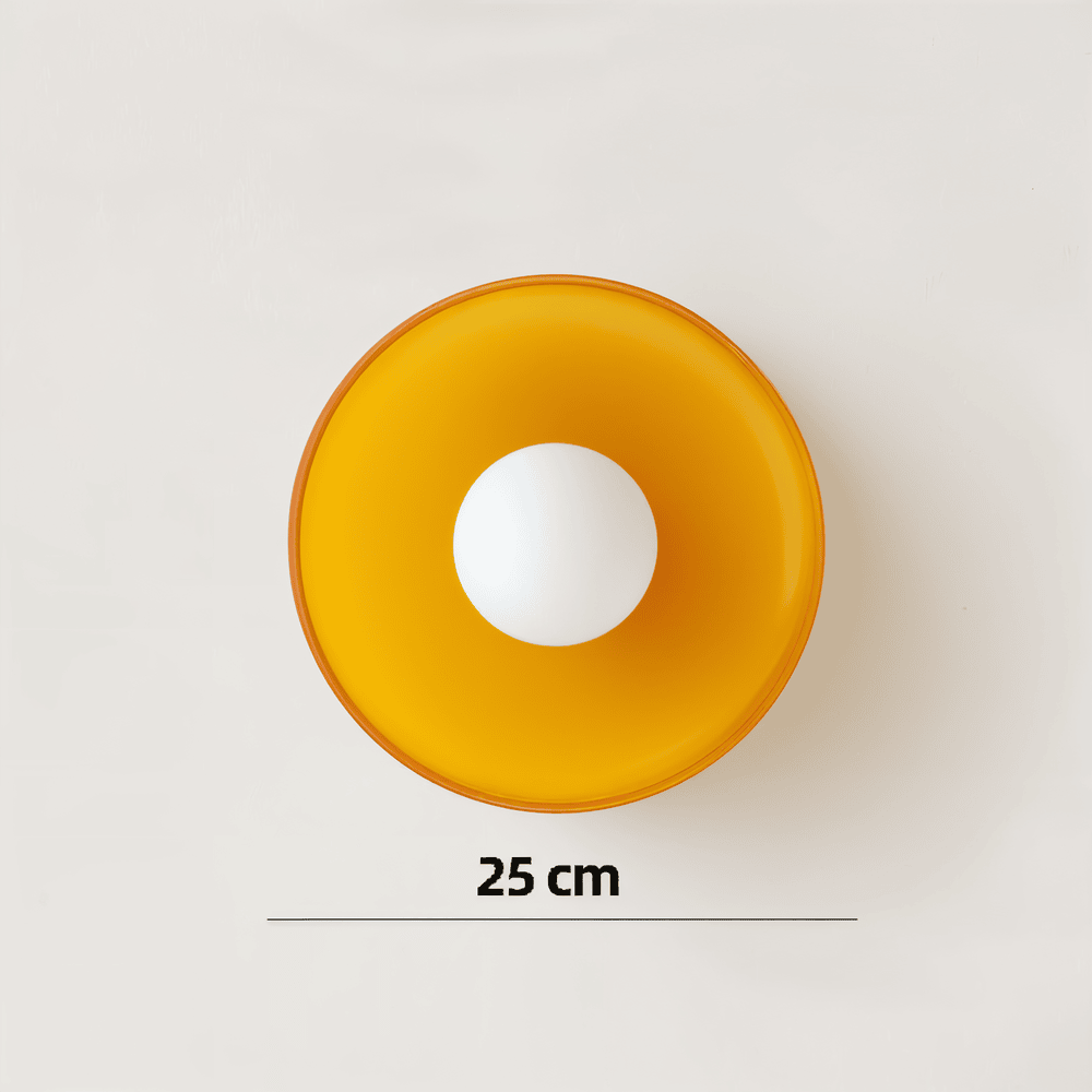 Solvéra – Nordisk Loftlampe i Glas med Orange Design