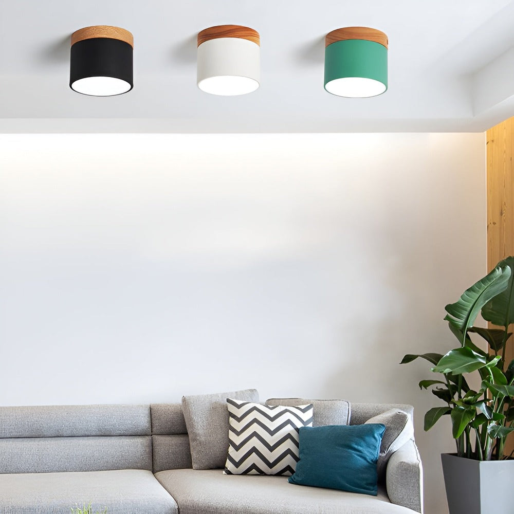 Coloryn Tube Loftlampe – Farverig Cylinder Loftlampe i Retro Minimalistisk Design