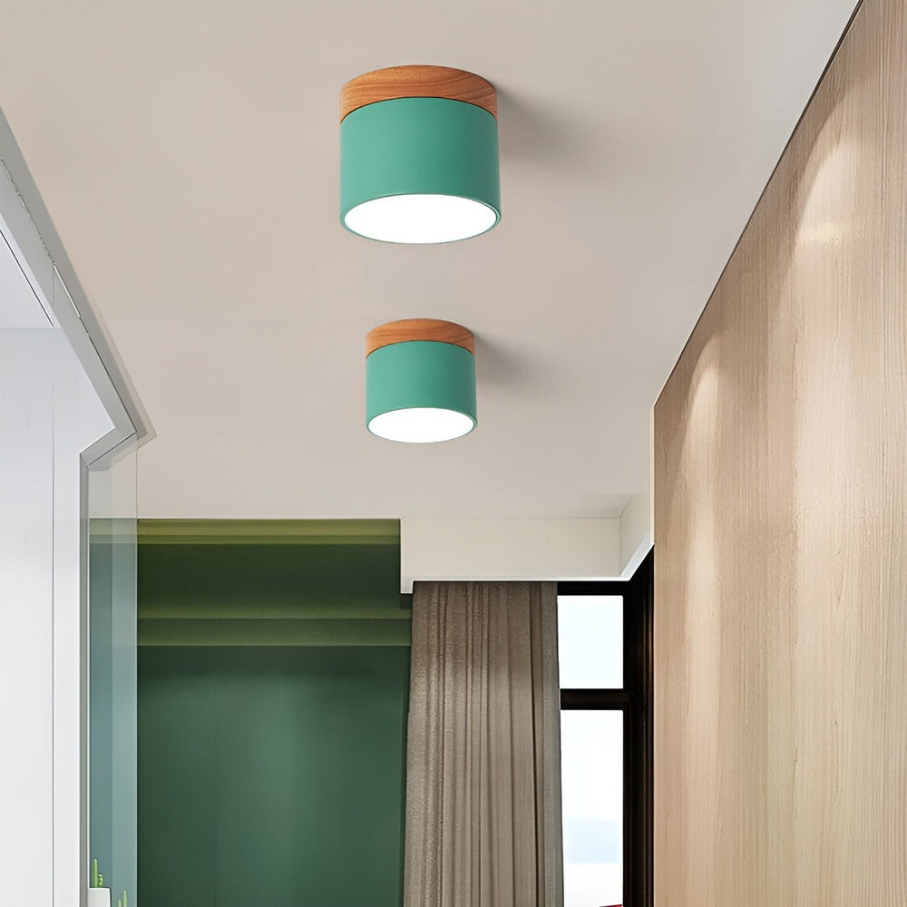 Coloryn Tube Loftlampe – Farverig Cylinder Loftlampe i Retro Minimalistisk Design