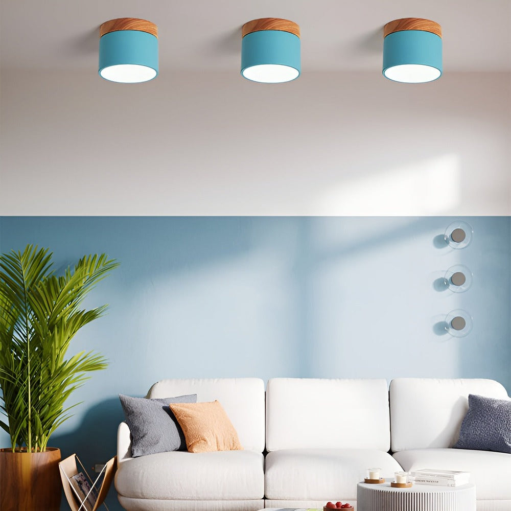 Coloryn Tube Loftlampe – Farverig Cylinder Loftlampe i Retro Minimalistisk Design