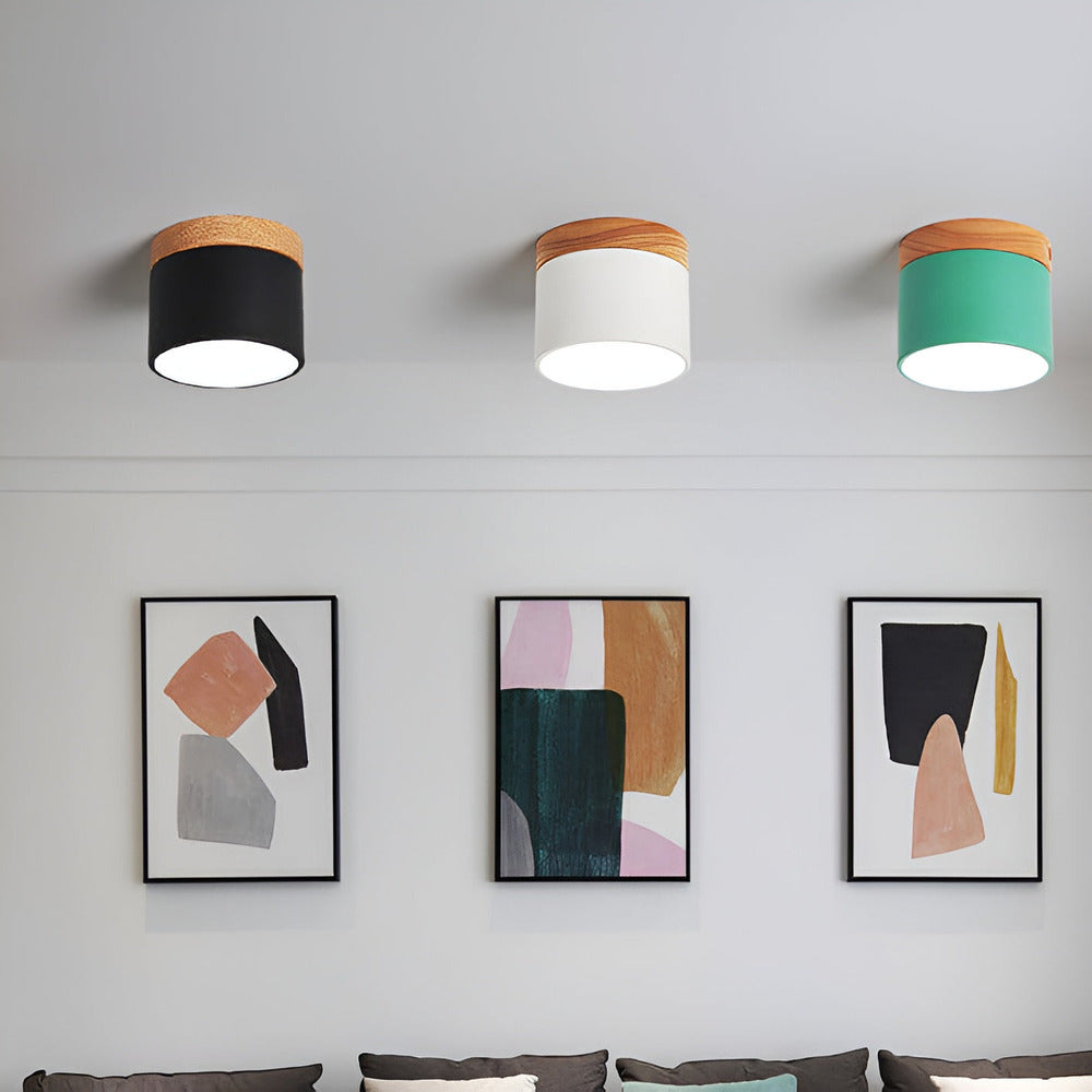 Coloryn Tube Loftlampe – Farverig Cylinder Loftlampe i Retro Minimalistisk Design