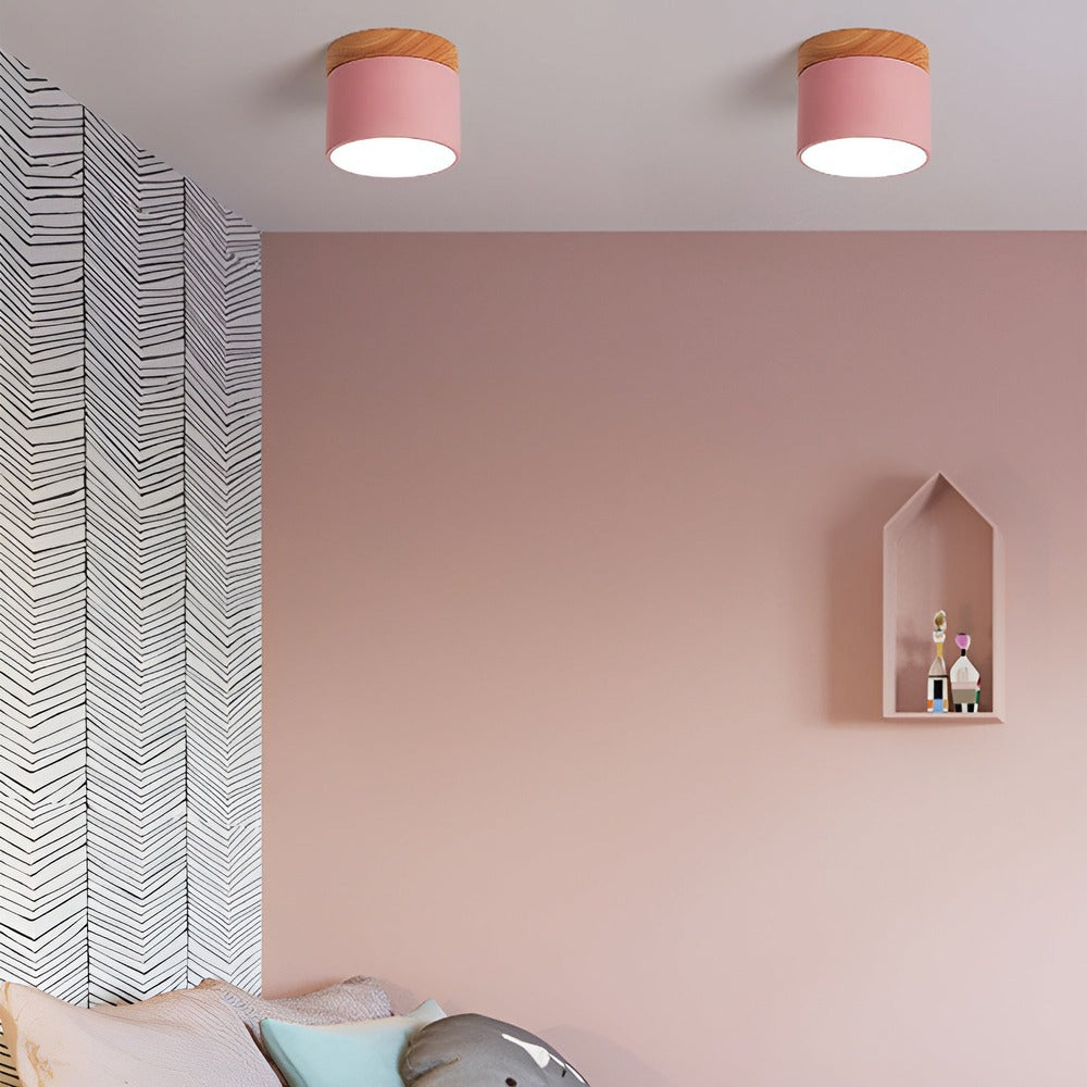 Coloryn Tube Loftlampe – Farverig Cylinder Loftlampe i Retro Minimalistisk Design