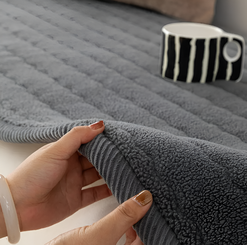 Blødt skridsikkert sofaovertræk – kæledyrsvenligt polyesterdesign