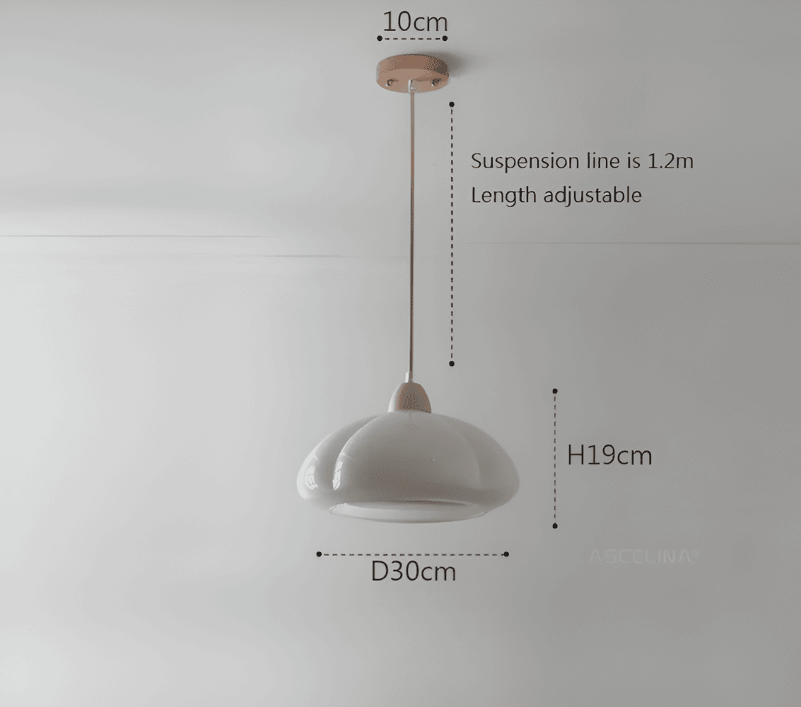 Pendellampe i glas og træ – retro lampe i nordisk design