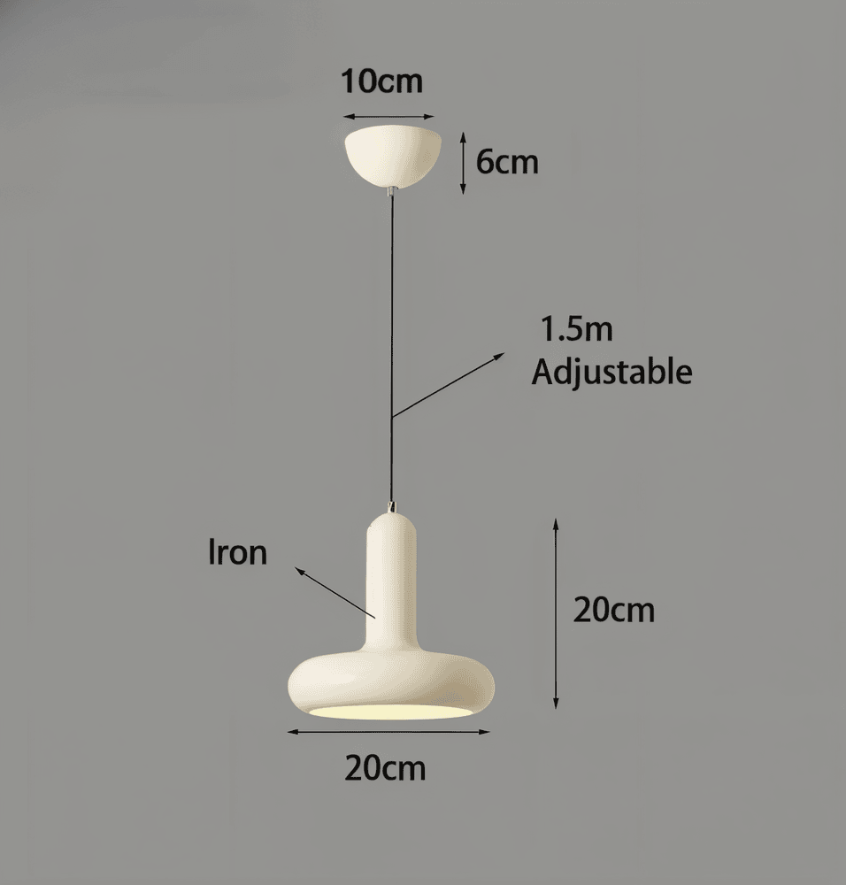 Farverig Bauhaus pendellampe – retro loftlampe i macaron stil