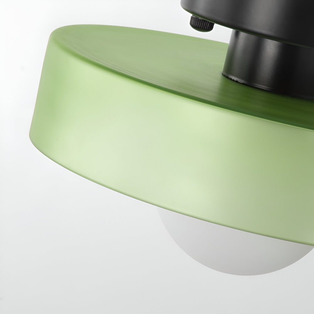 Lunaro – Rund Loftlampe i Glas og Sten med Moderne LED-Belysning