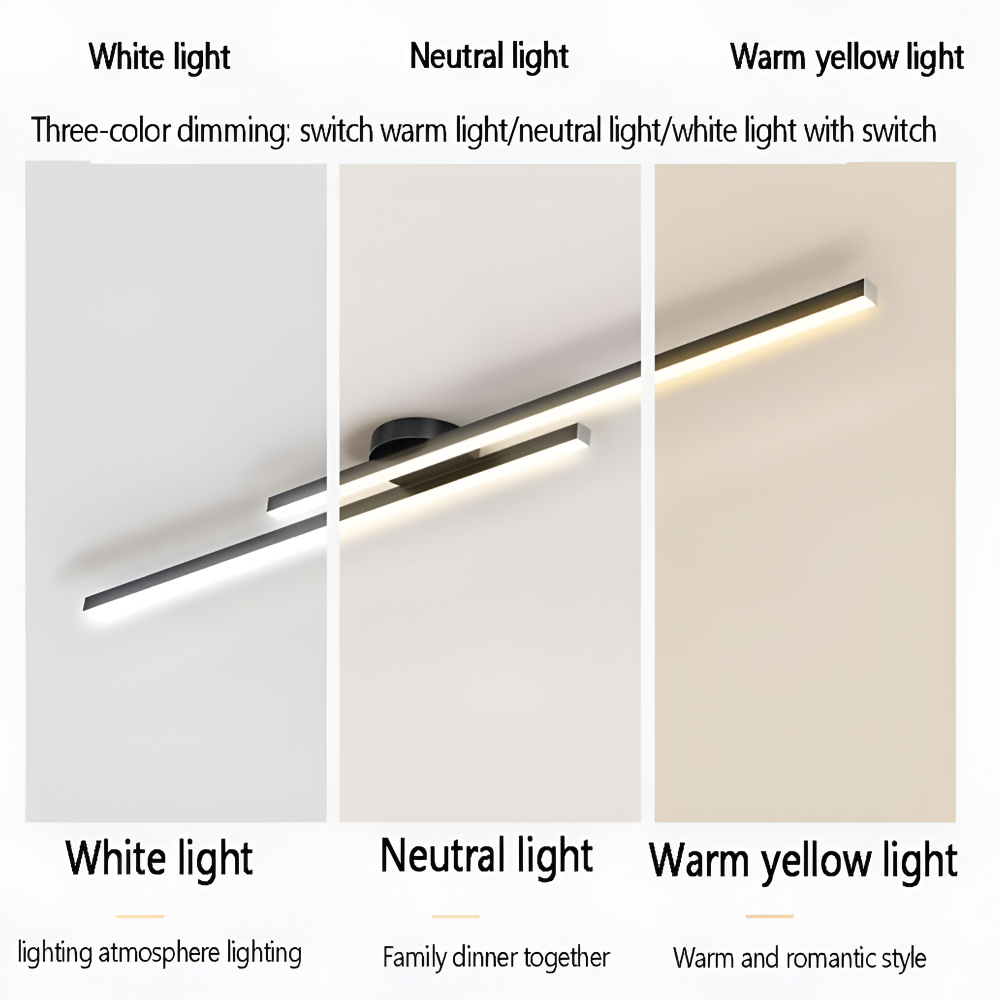 Moderne semi flush LED loftlampe i aluminium – dæmpbar plafondlampe