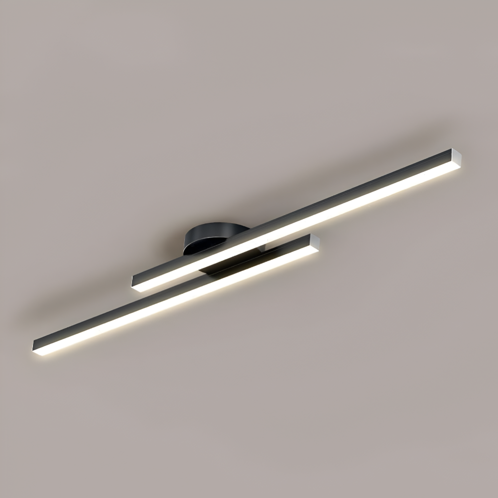 Moderne semi flush LED loftlampe i aluminium – dæmpbar plafondlampe