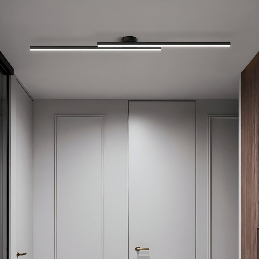 Moderne semi flush LED loftlampe i aluminium – dæmpbar plafondlampe