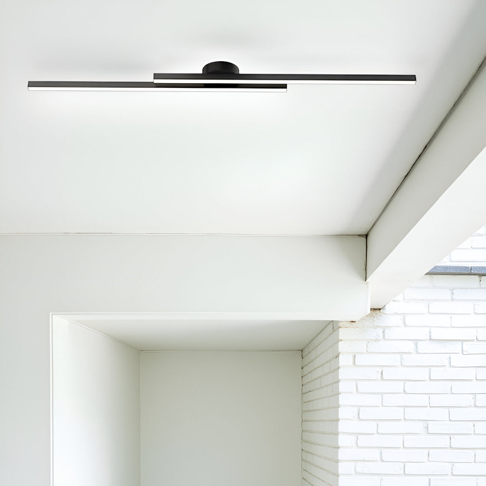 Moderne semi flush LED loftlampe i aluminium – dæmpbar plafondlampe