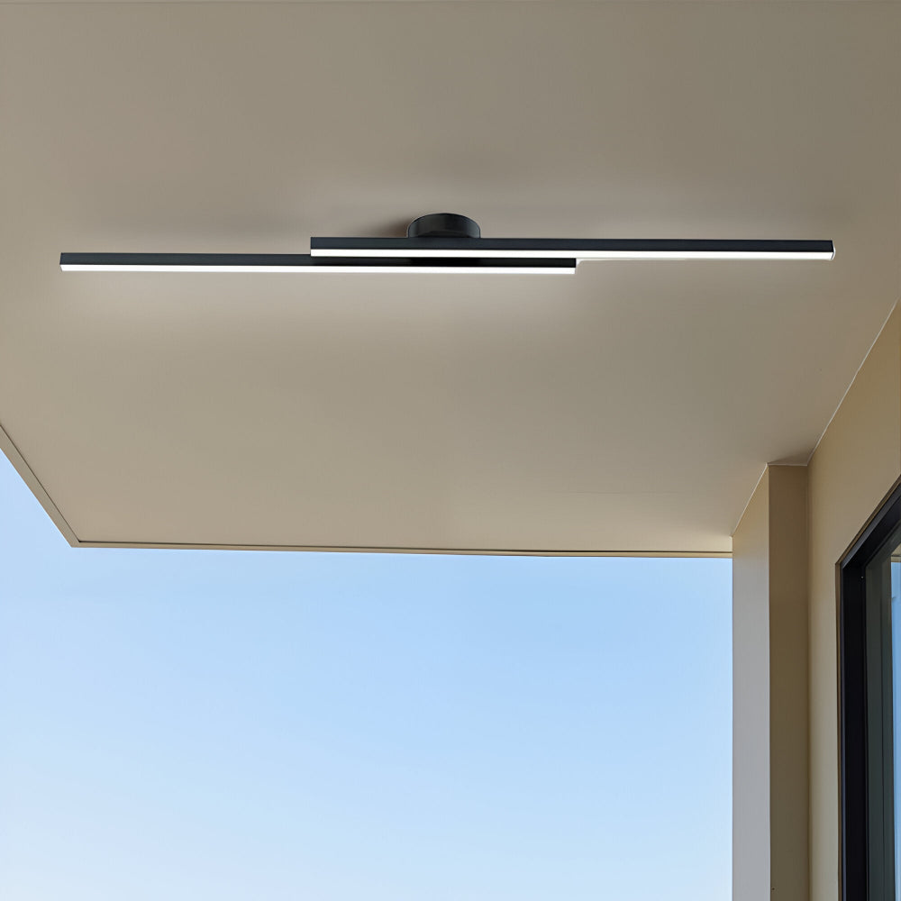 Moderne semi flush LED loftlampe i aluminium – dæmpbar plafondlampe