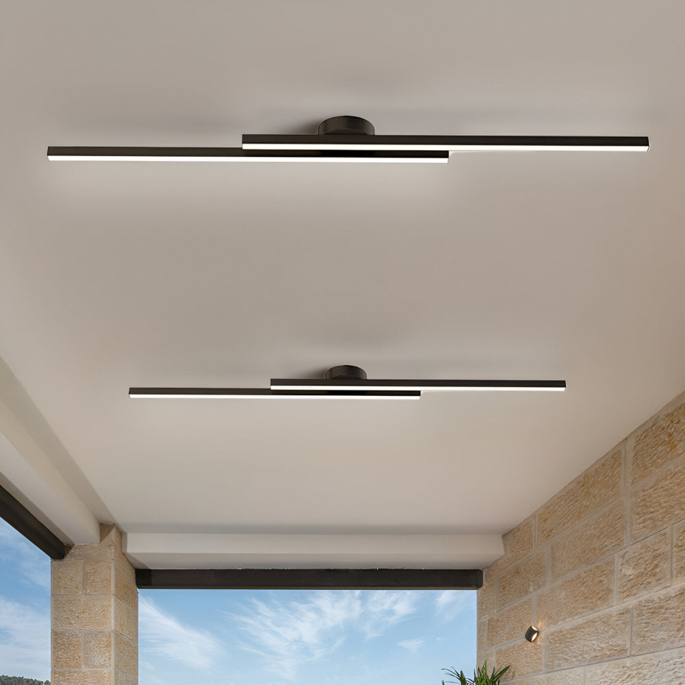 Moderne semi flush LED loftlampe i aluminium – dæmpbar plafondlampe