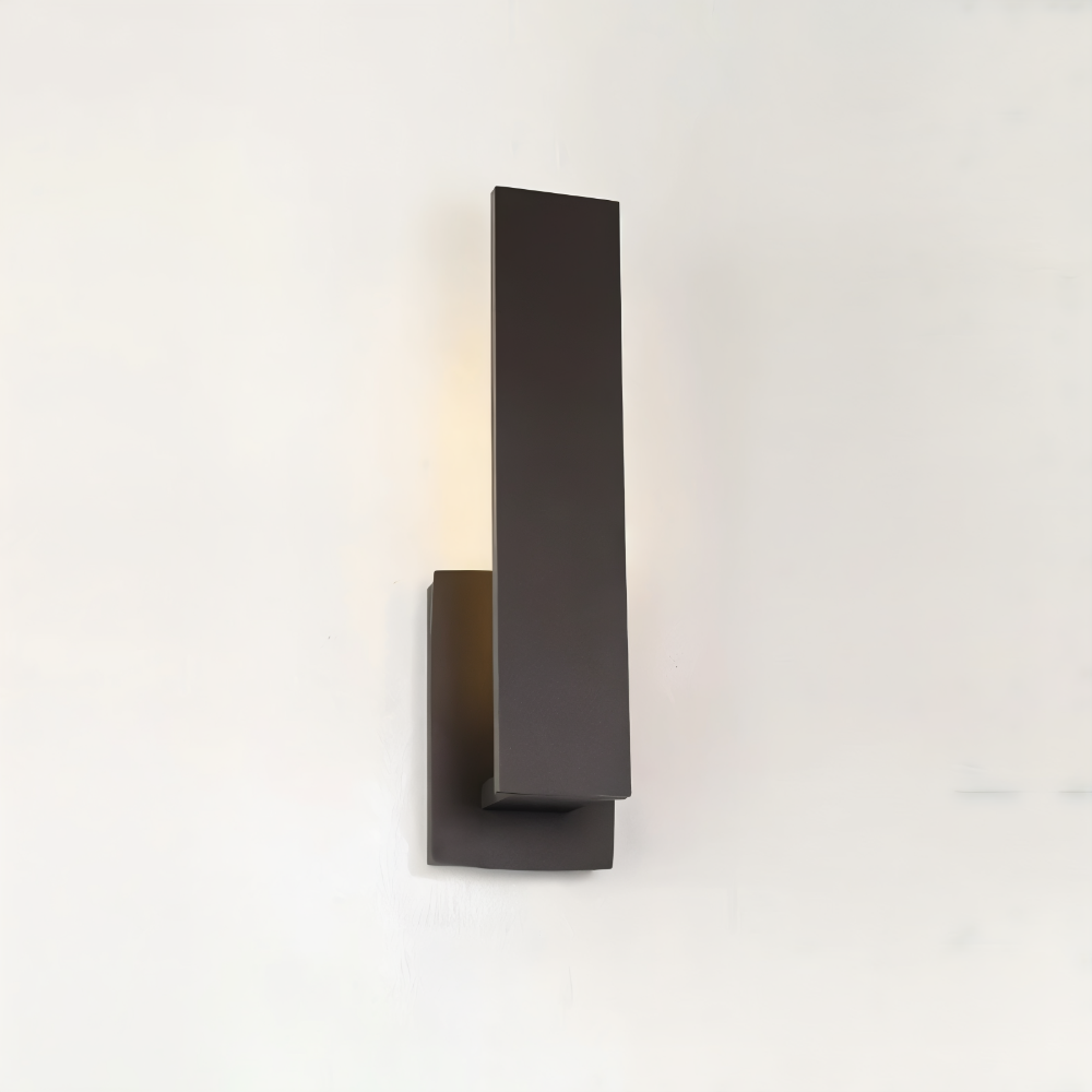 Noctira Black Væglampe – Minimalistisk Vandtæt Udendørslampe i Aluminium