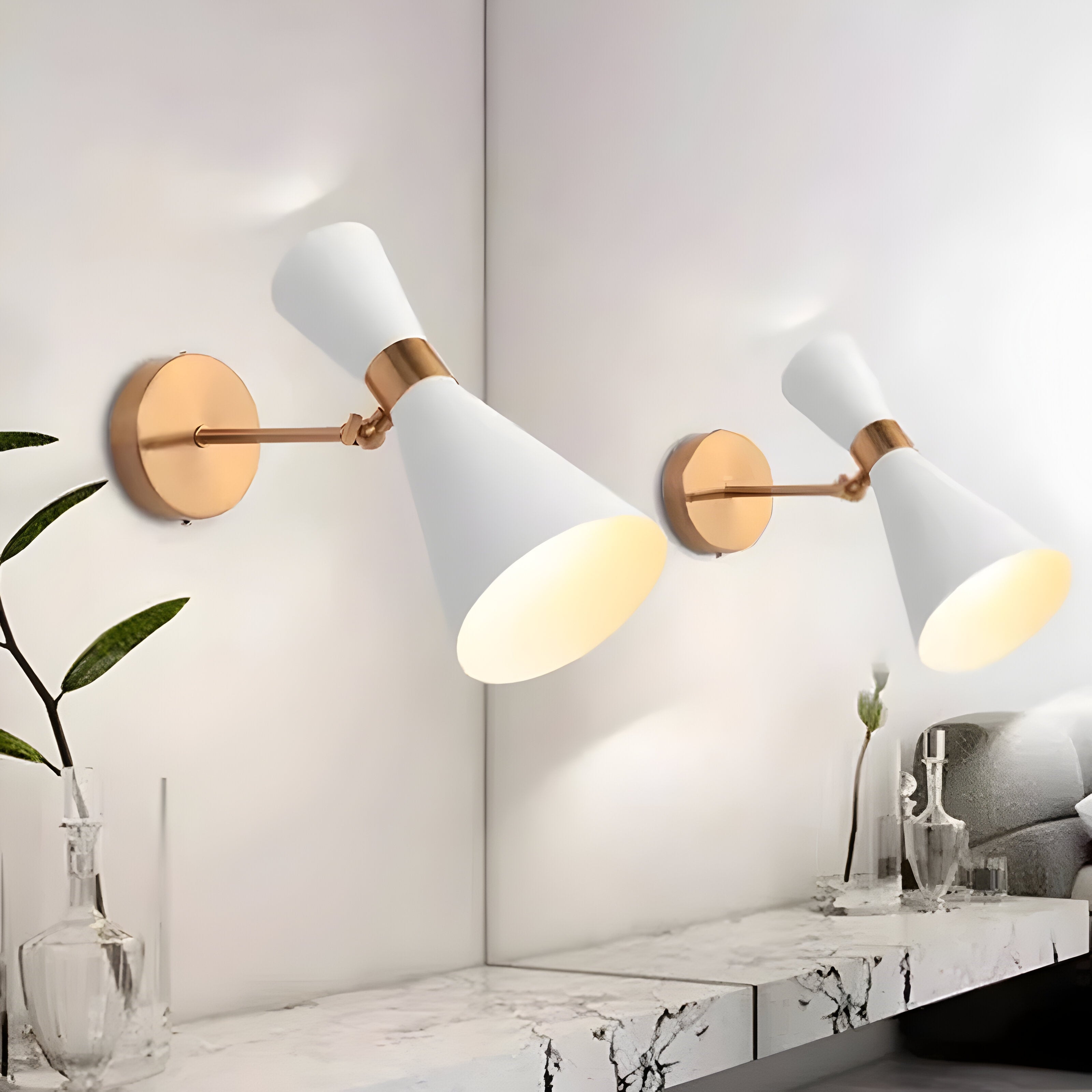 Justerbar LED væglampe up & down – minimalistisk sort/hvid design