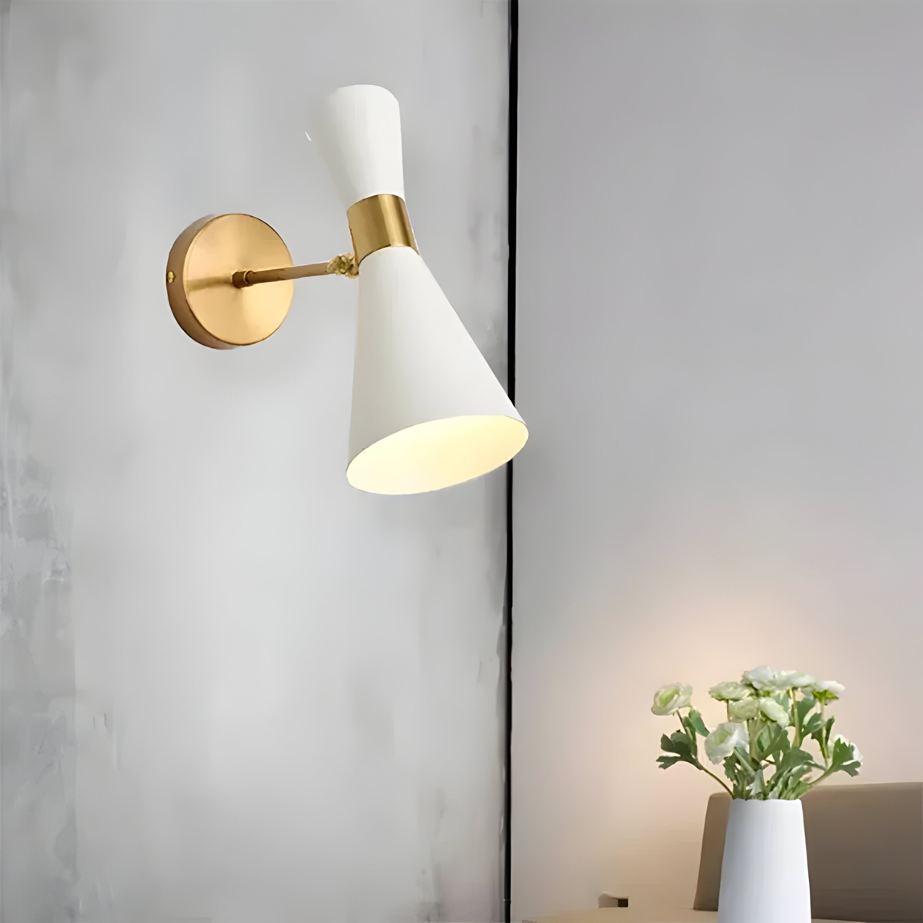 Justerbar LED væglampe up & down – minimalistisk sort/hvid design