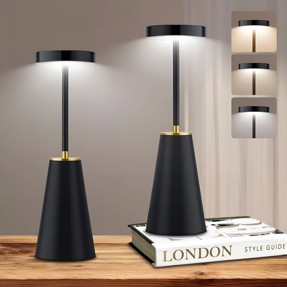 LumoElegance – Trådlös Bordslampa i Modern Metall Design