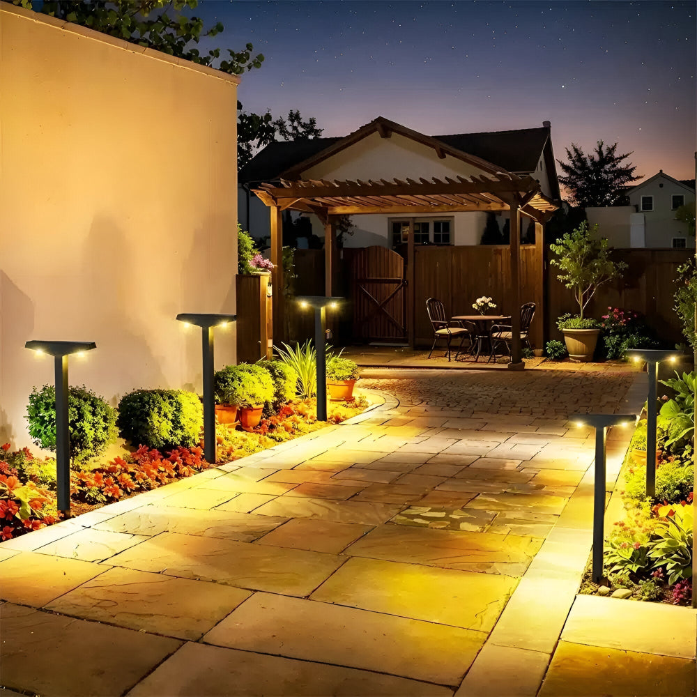 TerraBeam Glow – Solcellsbelysning i T-Design (4-Pack) för Trädgård & Terrass