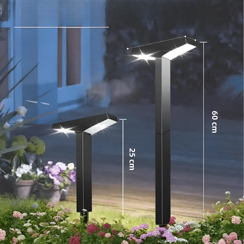 TerraBeam Glow – Solcellsbelysning i T-Design (4-Pack) för Trädgård & Terrass
