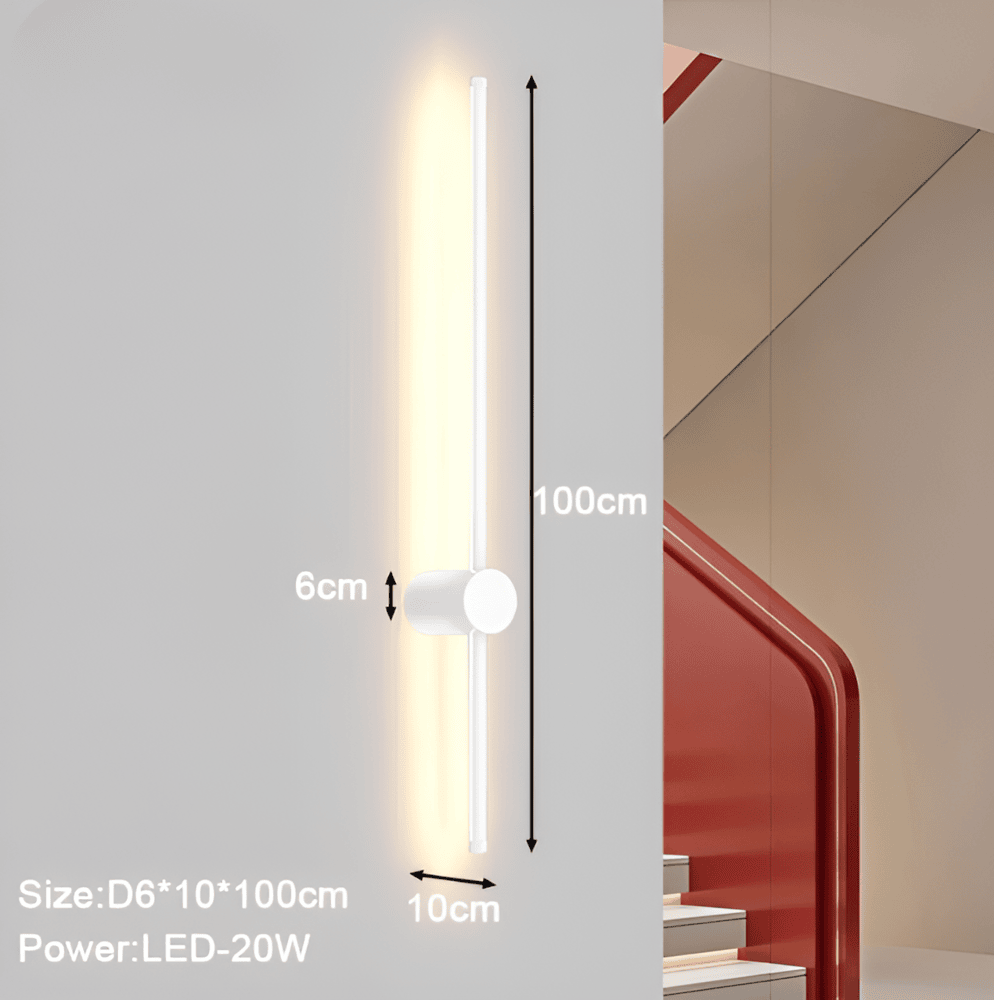 AstraLine – Justerbar Lineær LED Væglampe i Skandinavisk Design