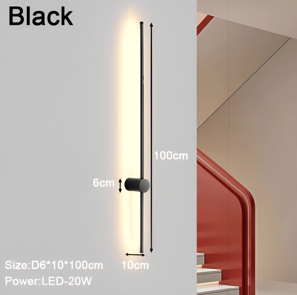 AstraLine – Justerbar Lineær LED Væglampe i Skandinavisk Design