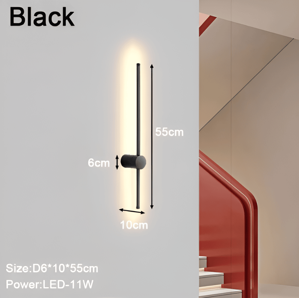 AstraLine – Justerbar Lineær LED Væglampe i Skandinavisk Design