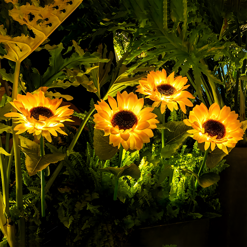 Solcelle solsikke lampe LED – dekorativ havebelysning IP65