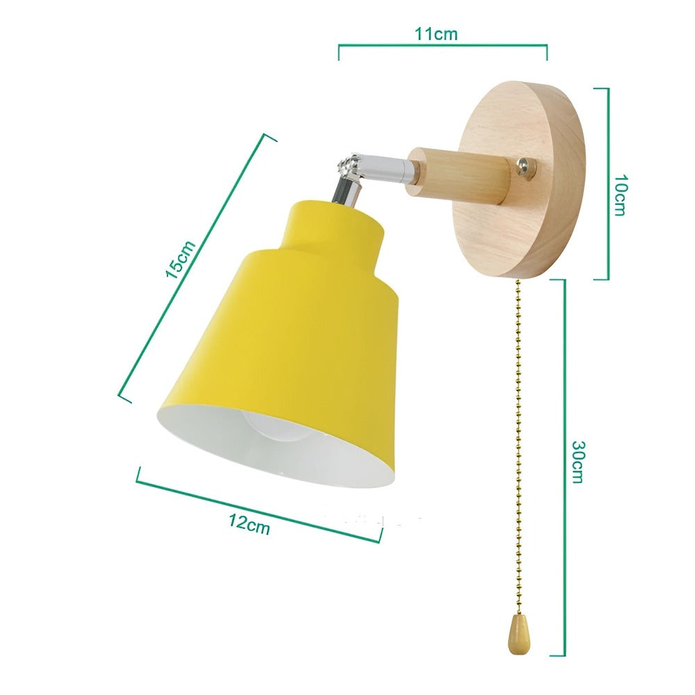 Flexiro – Vægmonteret Jernlampe med 360° Roterbart Hoved og Ledningskontakt