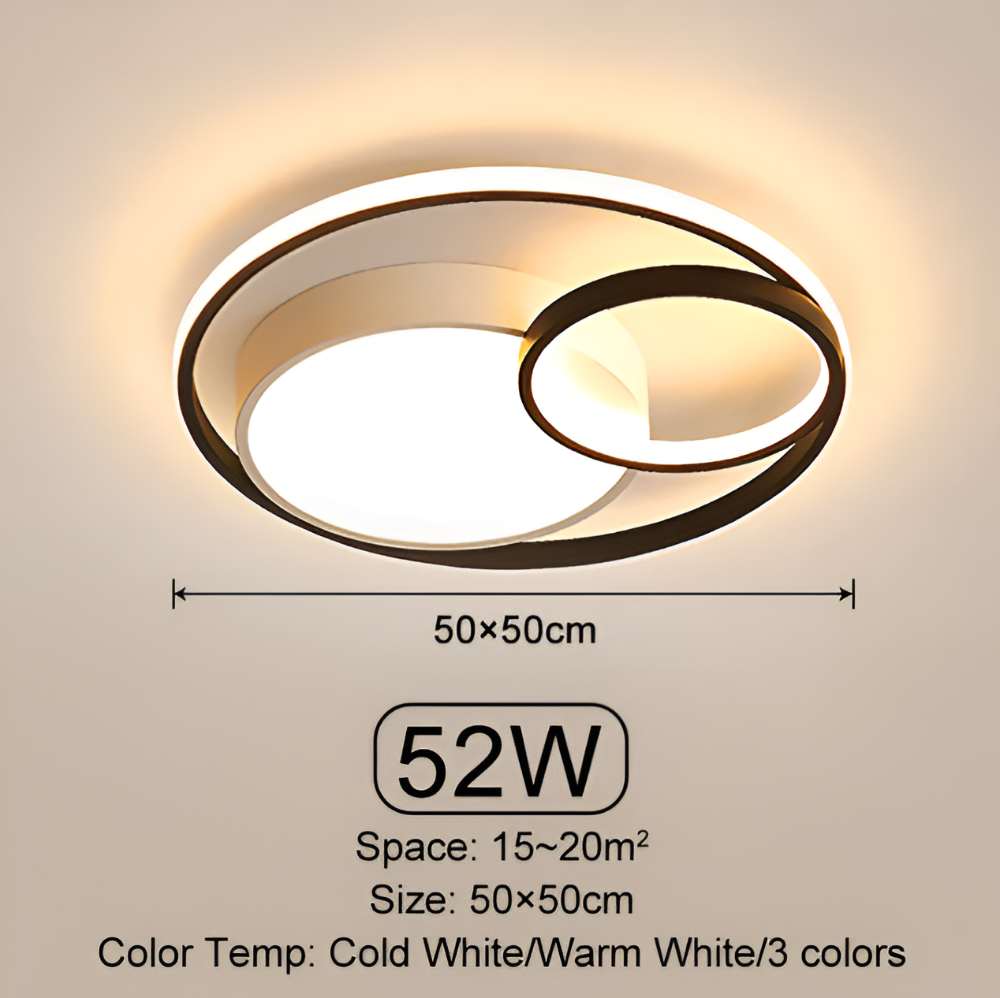 Cirvexa Loftlampe – Rund Dæmpbar LED Loftlampe med Moderne Ringdesign