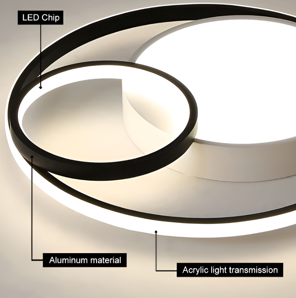 Cirvexa Loftlampe – Rund Dæmpbar LED Loftlampe med Moderne Ringdesign