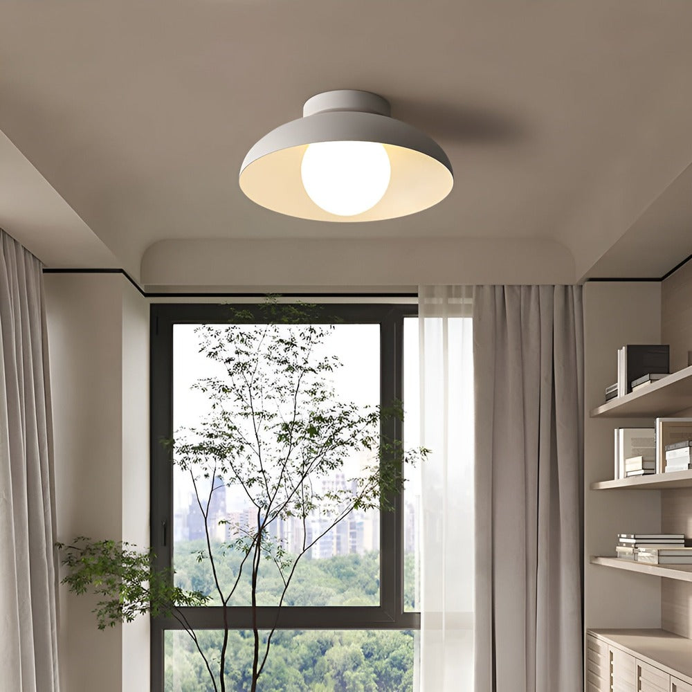 Zenora Loftlampe – Japansk Loftlampe i Glas og Jern med Wabi-Sabi Design