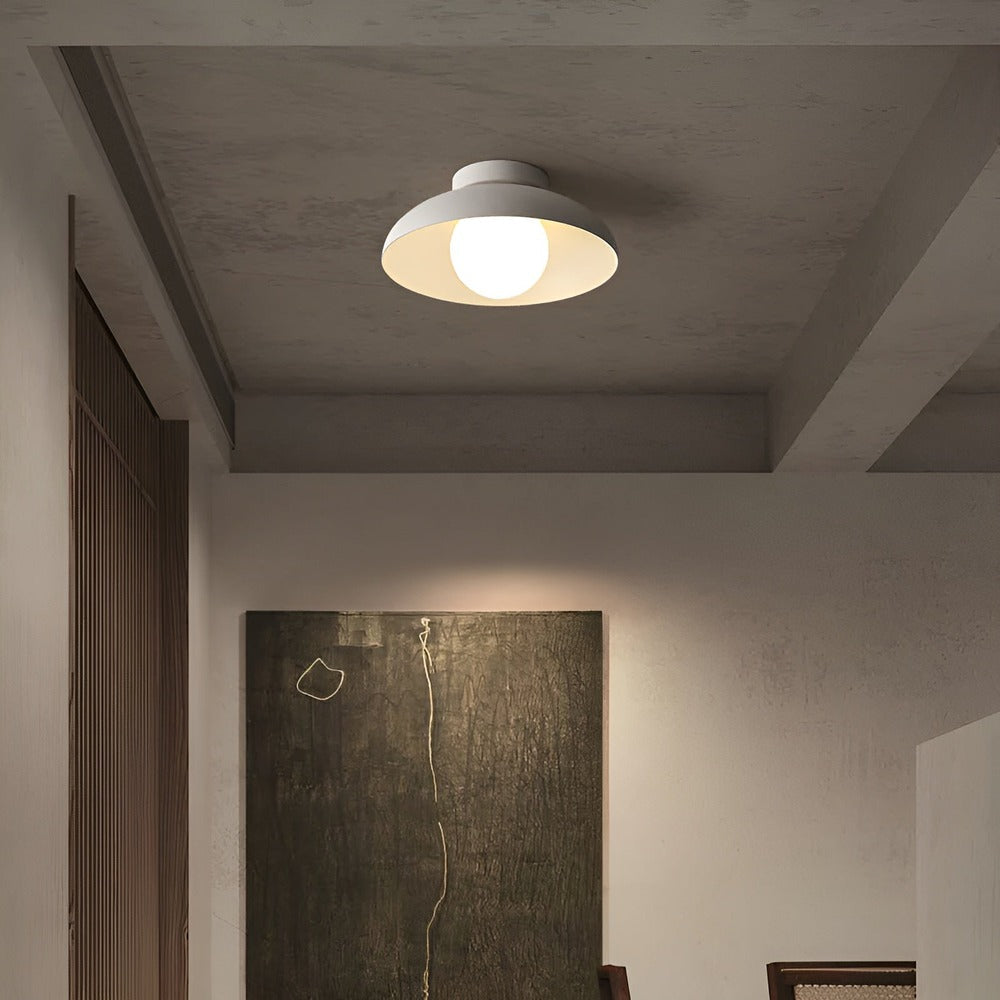 Zenora Loftlampe – Japansk Loftlampe i Glas og Jern med Wabi-Sabi Design
