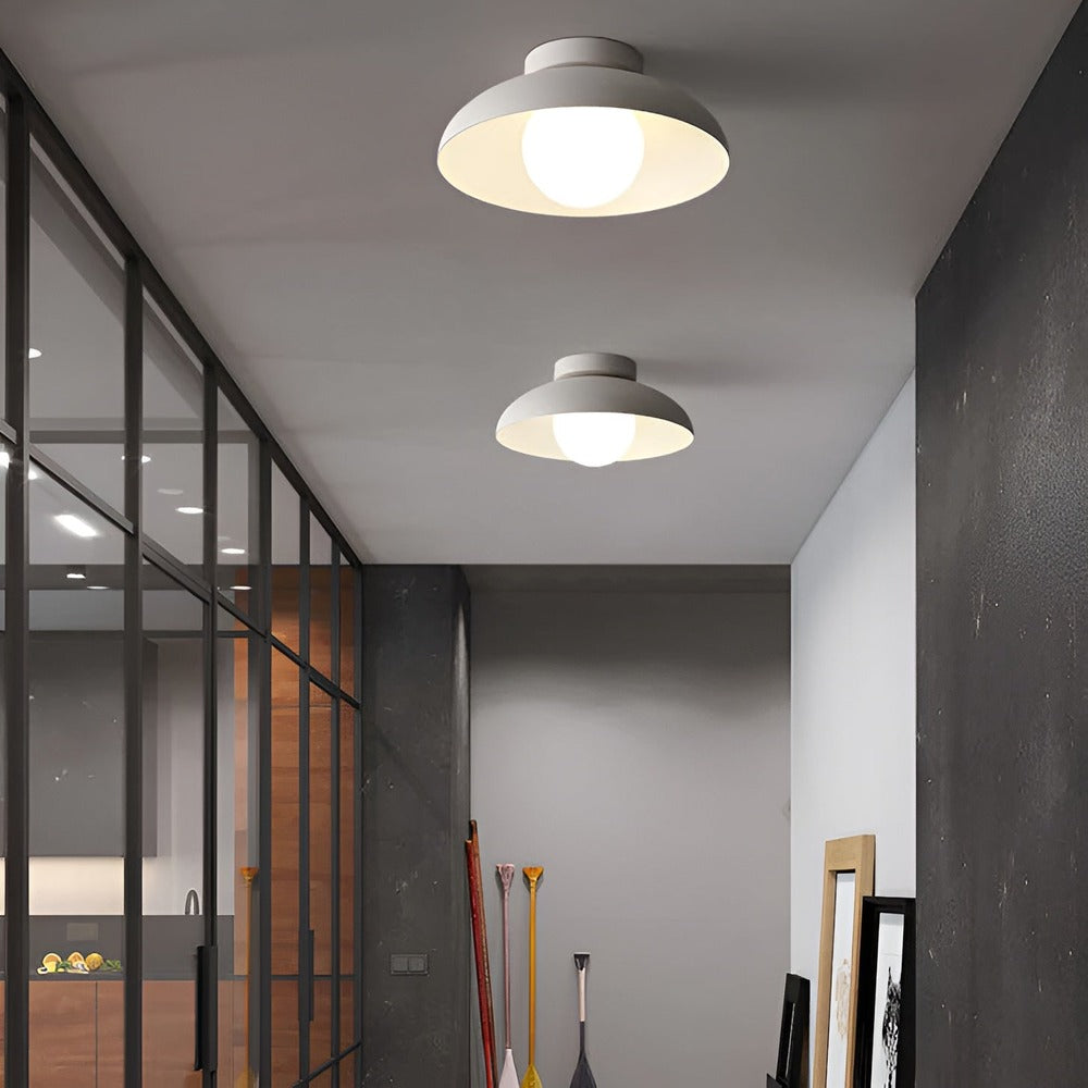 Zenora Loftlampe – Japansk Loftlampe i Glas og Jern med Wabi-Sabi Design