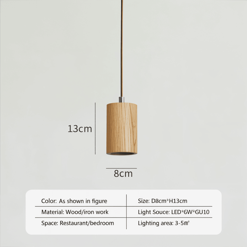 TimberaTube – Pendellampa i Trä med Cylinderdesign i Ask & Akacia