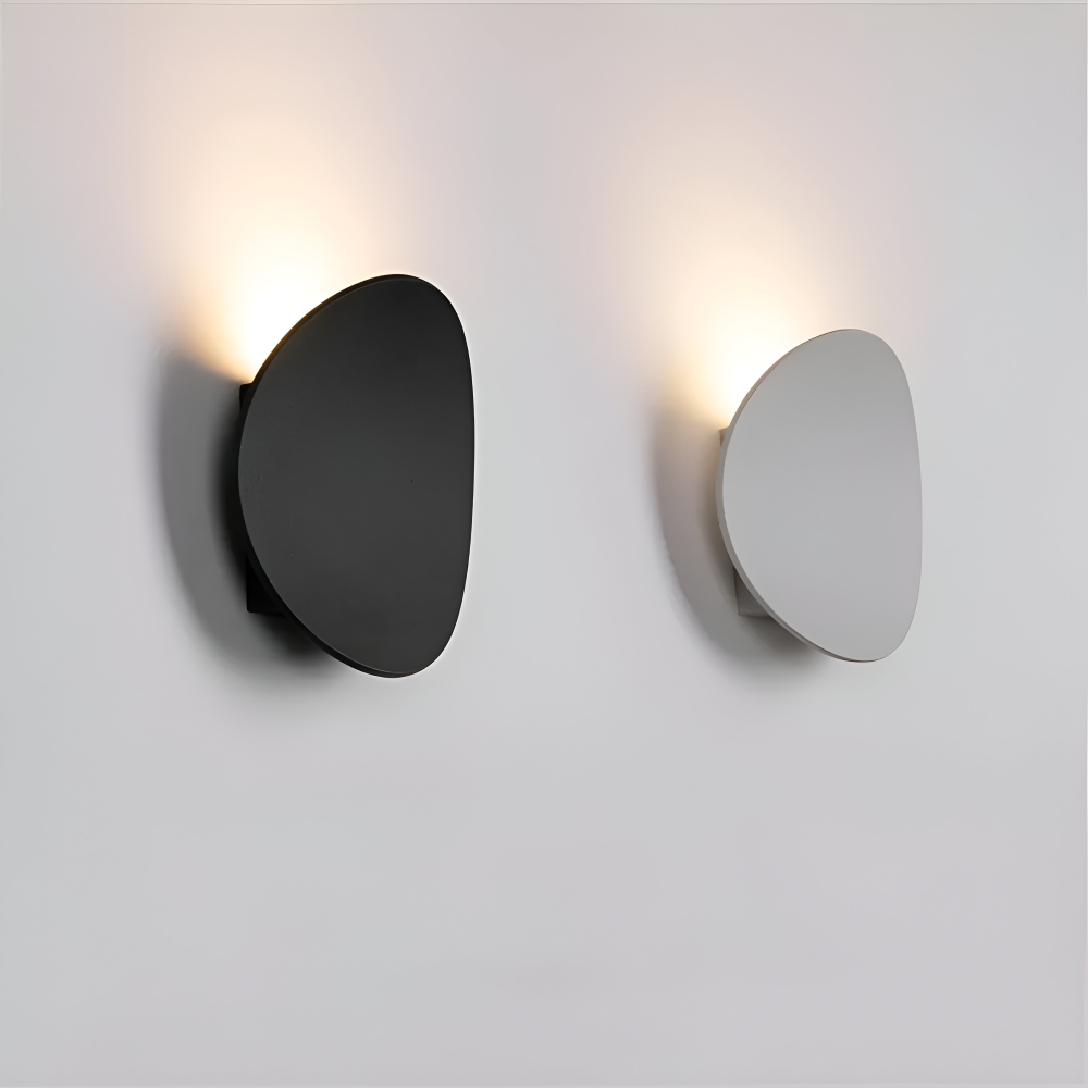 Ovalis Væglampe – Minimalistisk LED Væglampe i Aluminium med Indbygget Lys
