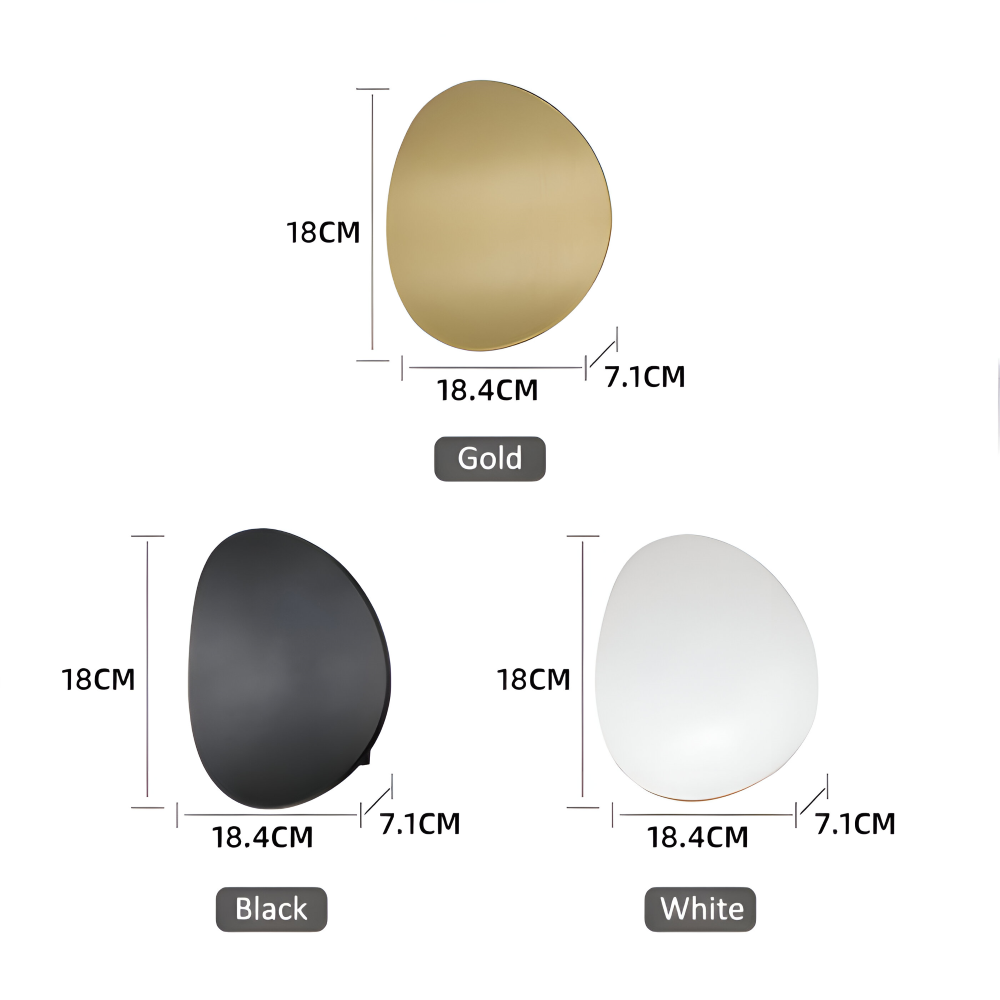 Ovalis Væglampe – Minimalistisk LED Væglampe i Aluminium med Indbygget Lys
