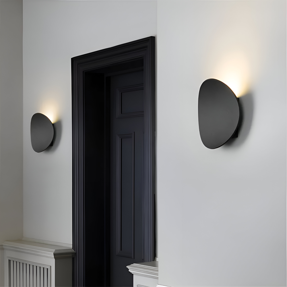 Ovalis Væglampe – Minimalistisk LED Væglampe i Aluminium med Indbygget Lys