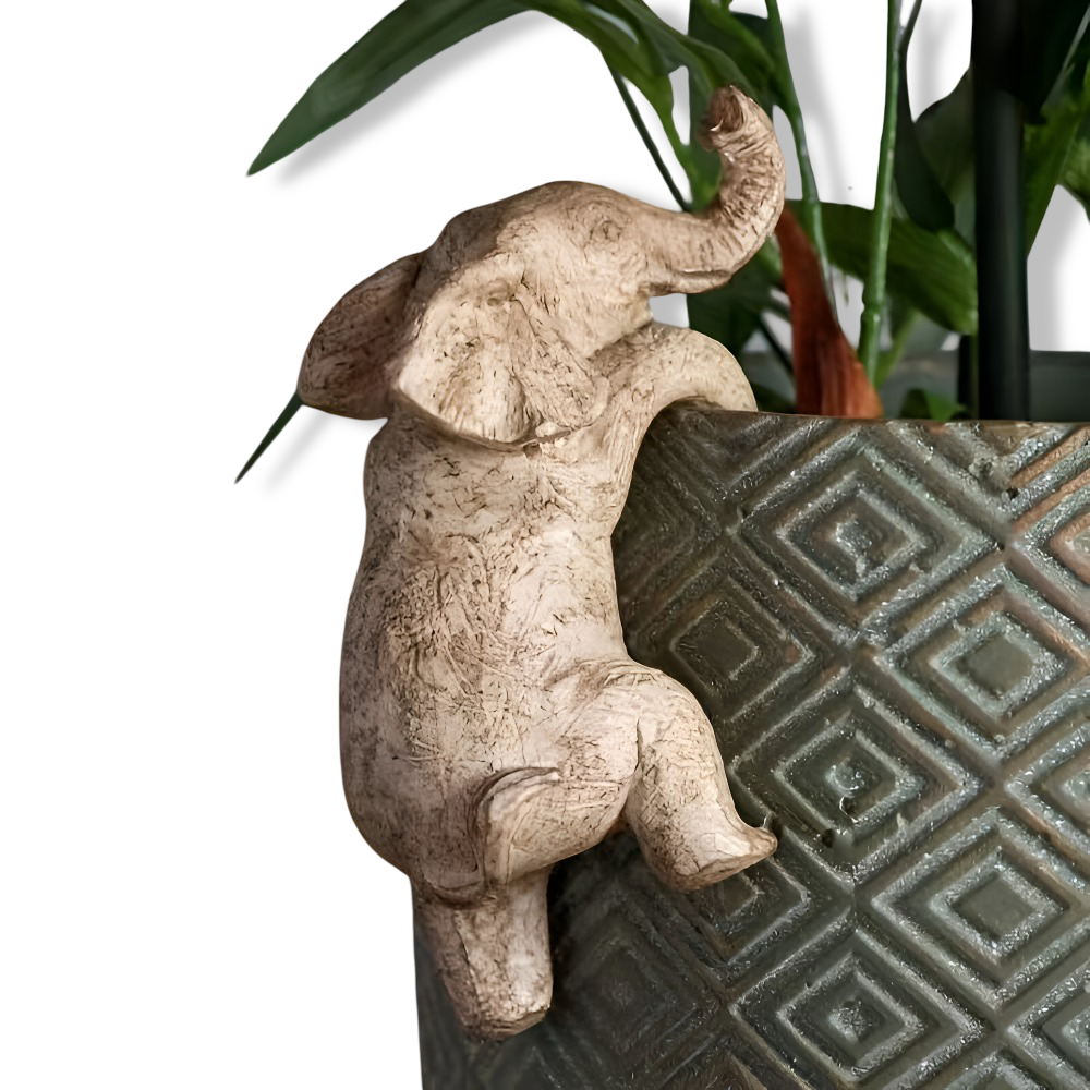 Hængende elefant urtepotteholder – dekorativ resin figur