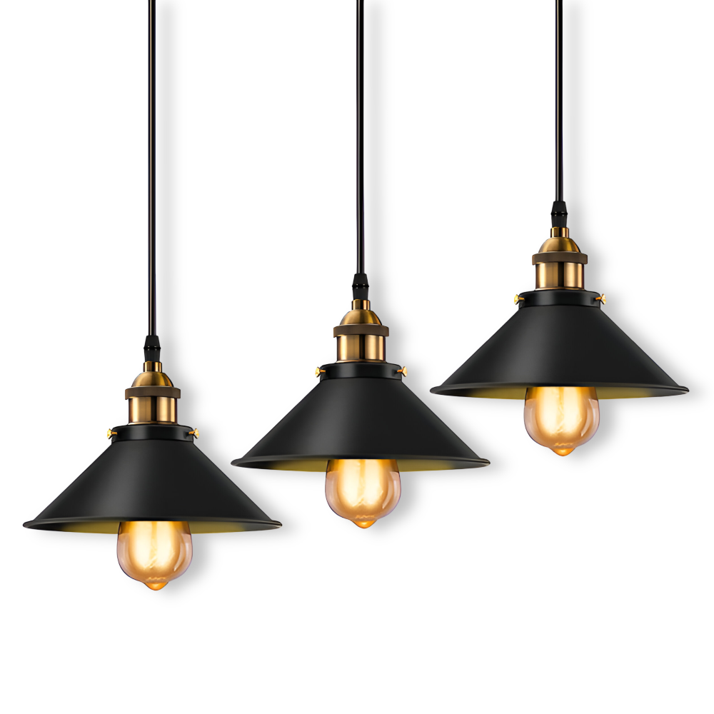 IronLume Pendel – Retro Industriel Loftlampe i Jern med LED-kompatibilitet