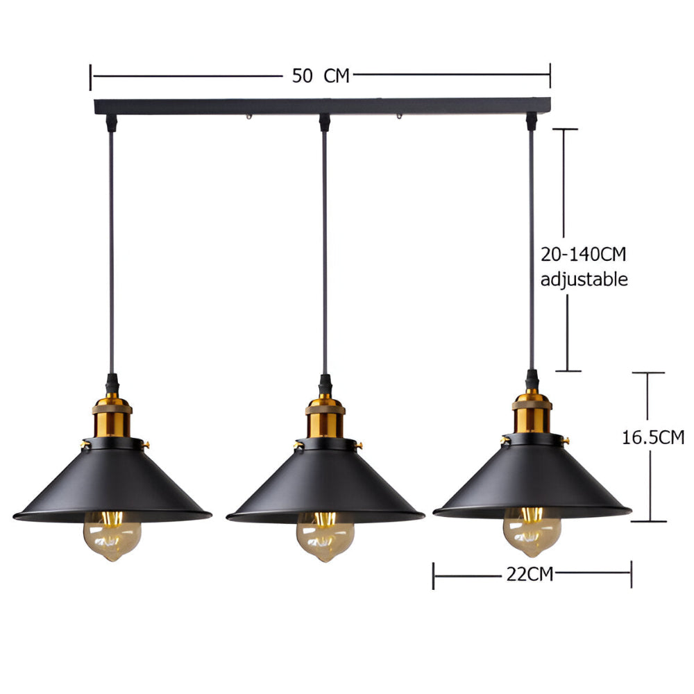 IronLume Pendel – Retro Industriel Loftlampe i Jern med LED-kompatibilitet